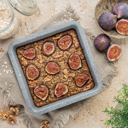 Baked Oats with Walnuts & Figs