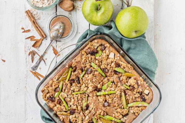 Apple Peanut Butter Baked Oats